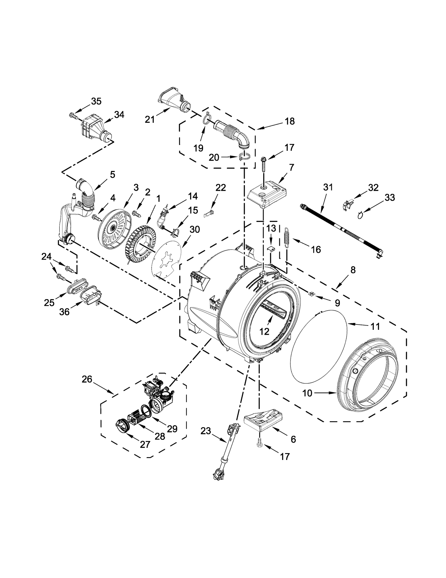 Whirlpool Washer Rotor Assembly WPW10544980