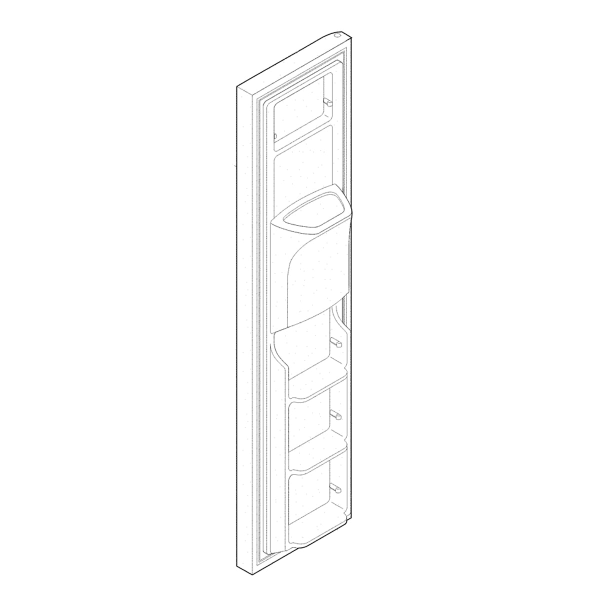 Electrolux Door-Frzr,Black Stainless - 807460046