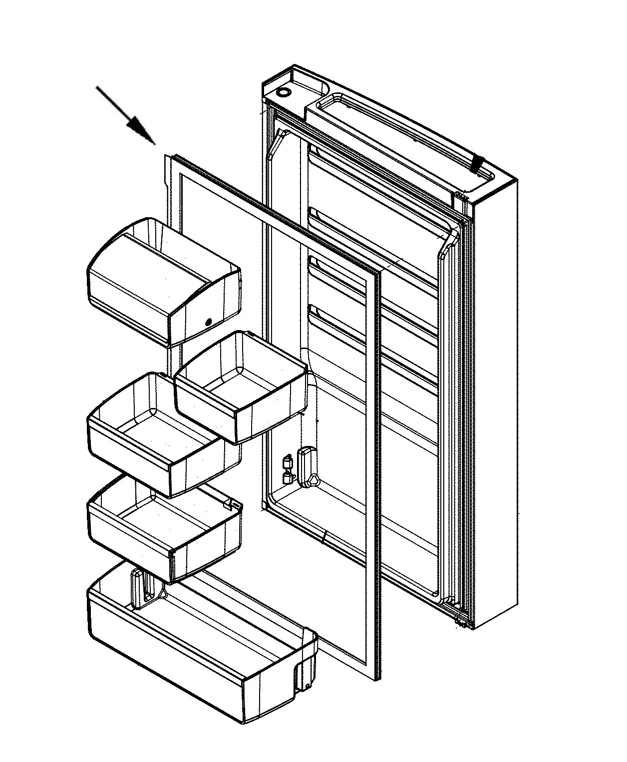 Electrolux Gasket,Door,Rh Fresh Food - 811988553