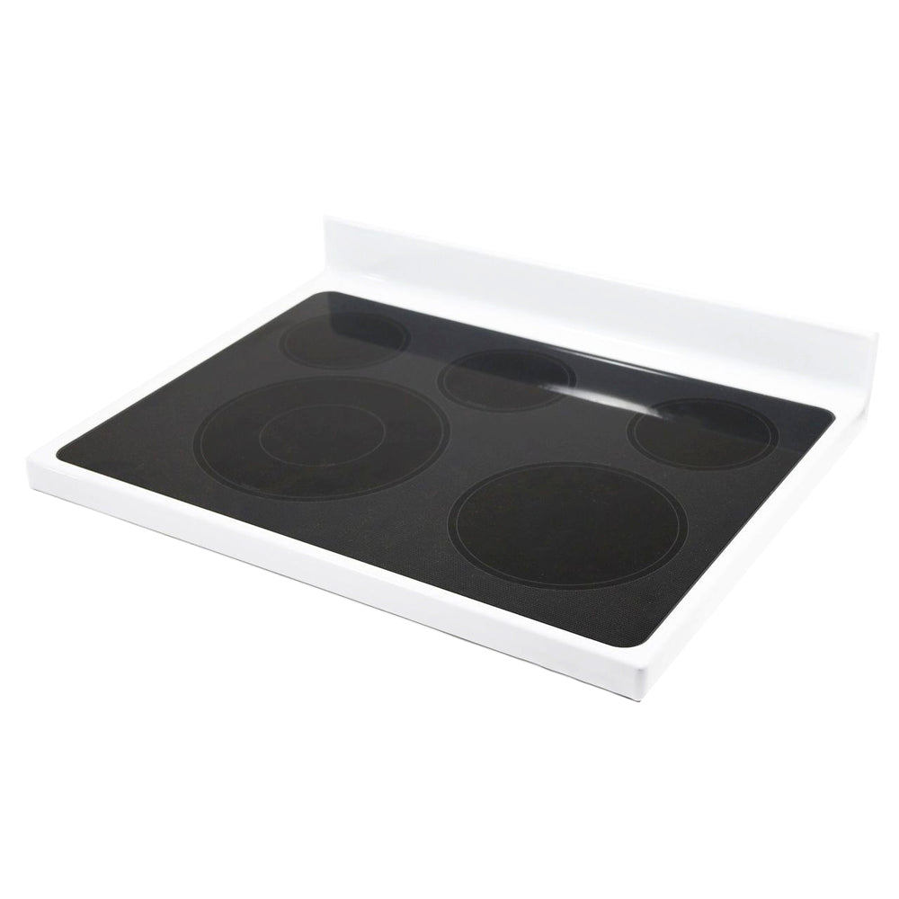 Whirlpool Part# 8188426 Glass Cooktop (OEM) with White Trim