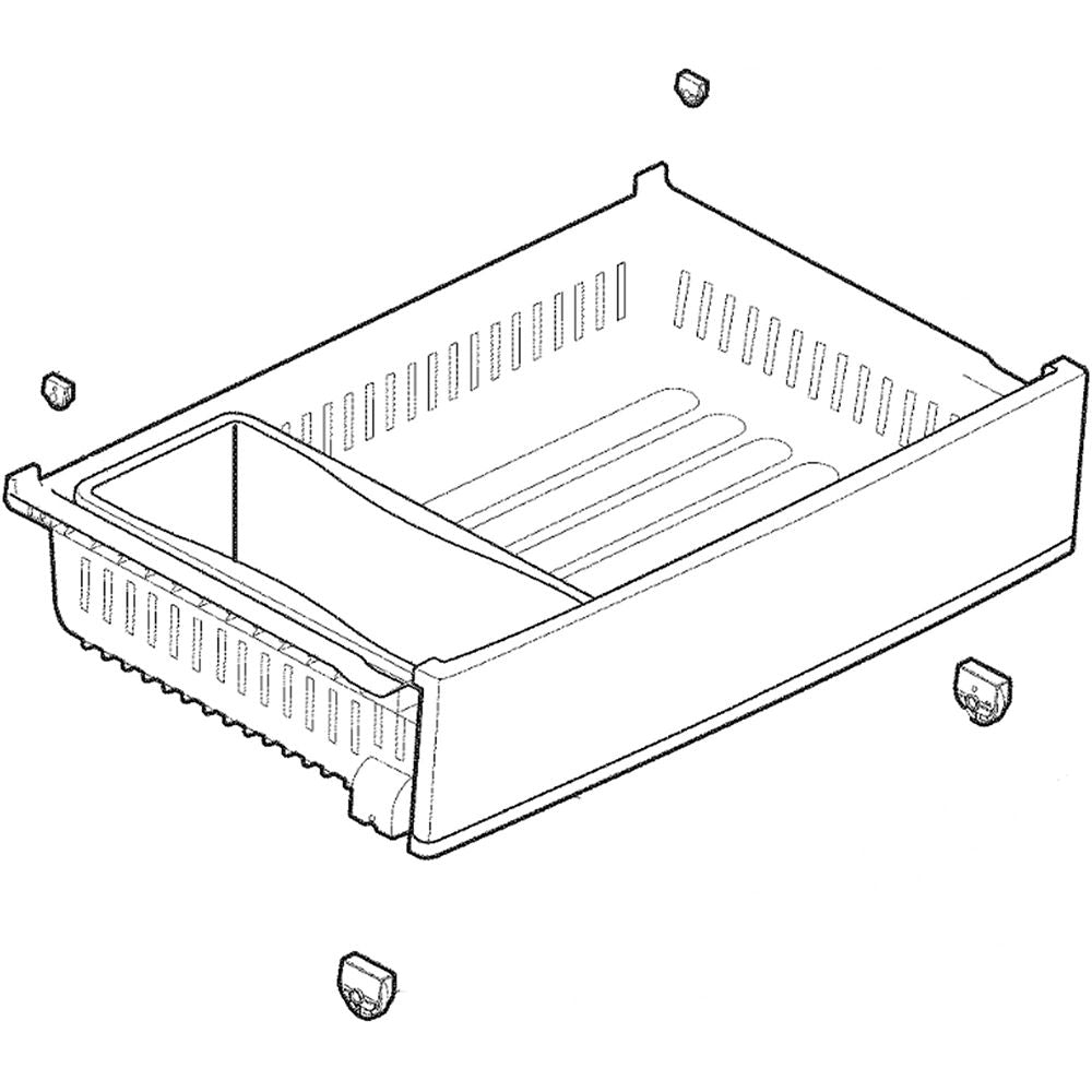 LG Part# AJP73334604 Drawer Assembly (Freezer) - Genuine OEM