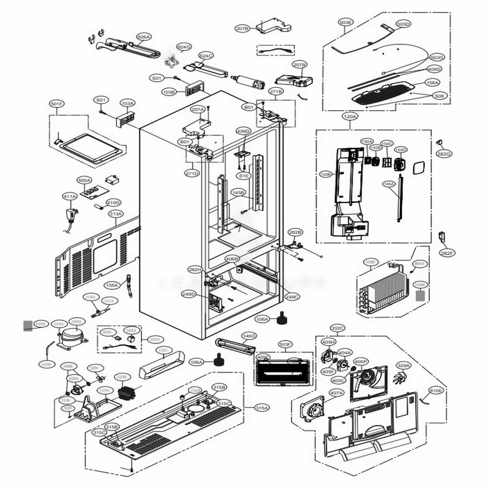 LG Part# AKN72949005 Filter Head Assembly - Genuine OEM
