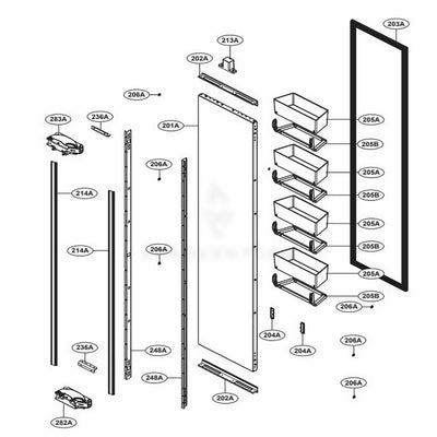 LG Part# AAP74971601 Door Basket Assembly - Genuine OEM