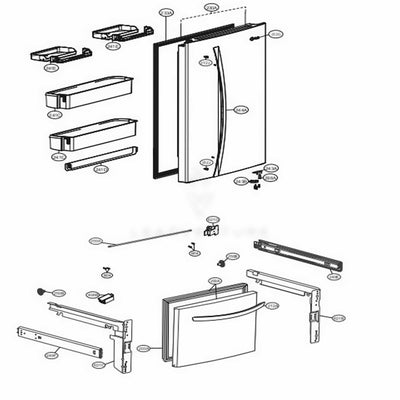 LG Part# ADX75550605 Door Gasket Assembly - Genuine OEM