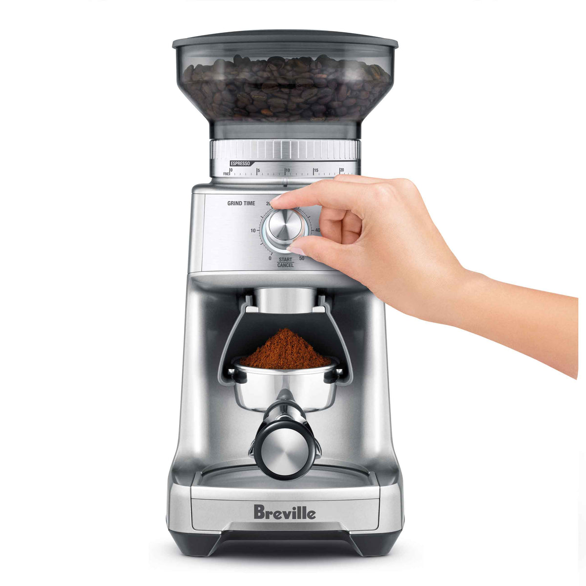 Breville BCG600SILUSC The Dose Control Pro Coffee Grinder - Silver Finish (BCG600SIL)