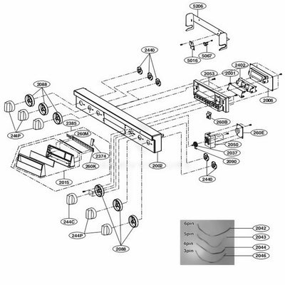 LG Part# AEZ74153504 Knob Assembly - Genuine OEM