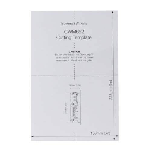 Bowers &Wilkins Cwm652 Cutout Template - TT75523