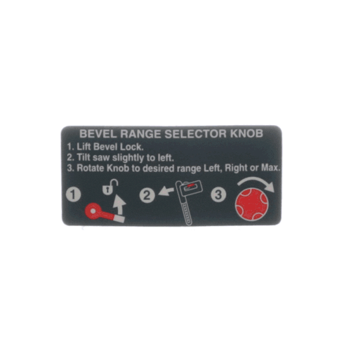 Bosch Part# 2610917101 Information Label - Genuine OEM