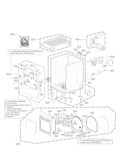 LG Part# AED73953301 Handle Assembly - Genuine OEM