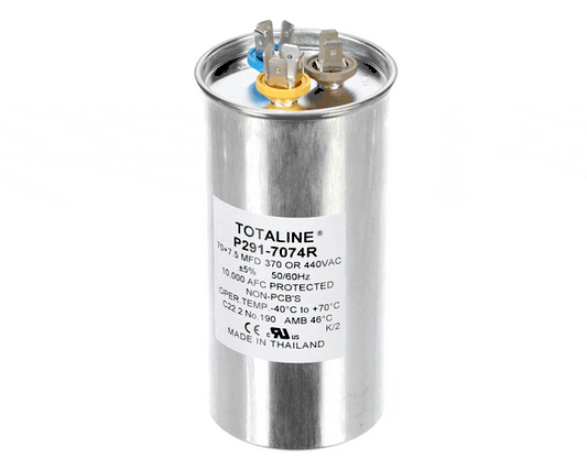 Carrier Run Cap Rnd 440V 70/7.5 Mfd - P291-7074R