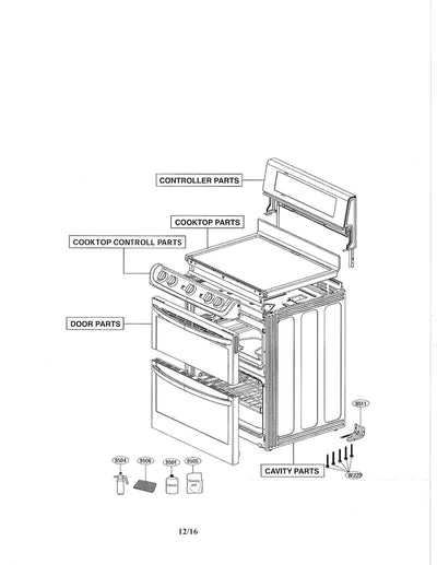LG Part# MGW63348601 Reflector Assembly - Genuine OEM