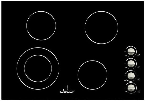 Dacor DECT304B 30 Inch Smoothtop Electric Cooktop with 4 Radiant Elements