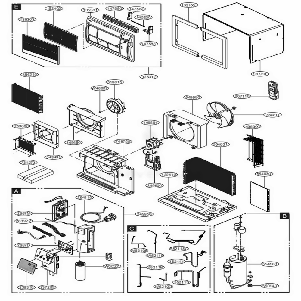 LG Part# ABJ75367203 Cabinet Assembly - Genuine OEM