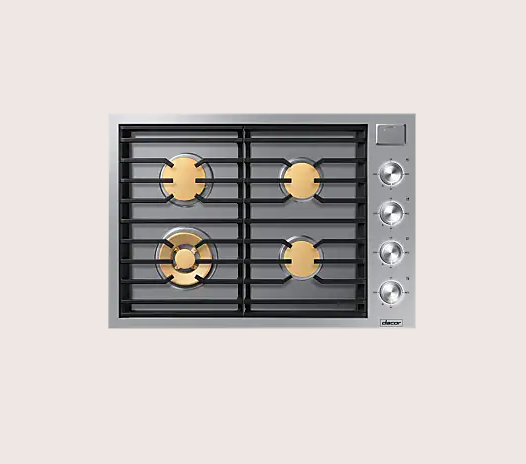 Dacor DTG30M954FS/DA 30-Inch Gas Cooktop Contemporary Silver Stainless Natural Gas Liquid Propane