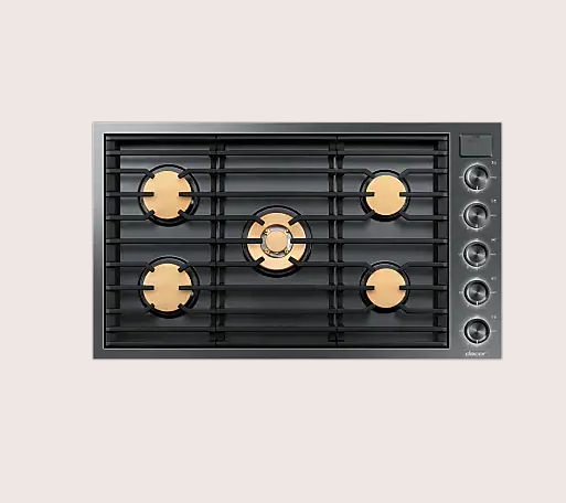 Dacor DTG36M955FM/DA 36-Inch Gas Cooktop Contemporary Graphite Stainless Natural Gas Liquid Propane