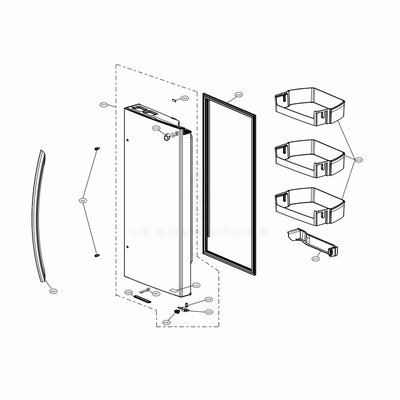 LG Part# ADD73358350 Door Assembly - Genuine OEM