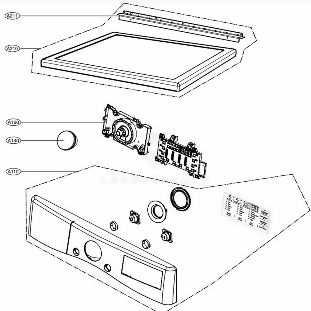 LG Part# AGL76992523 Touchpad Control Panel Assembly - Genuine OEM