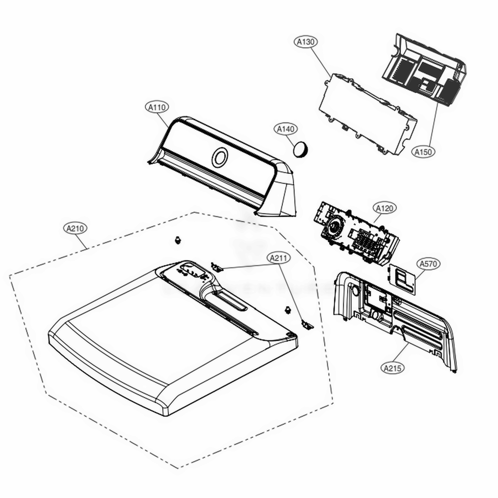 LG Part# MGC64406316 Rear Panel - Genuine OEM