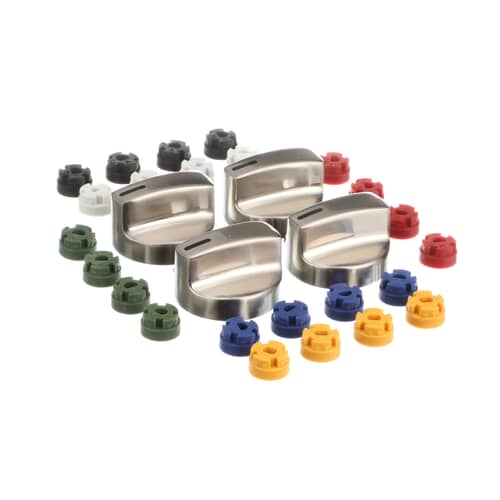 Frigidaire Part# KNOBKIT4S Universal Control Knob Kit (OEM) Stainless