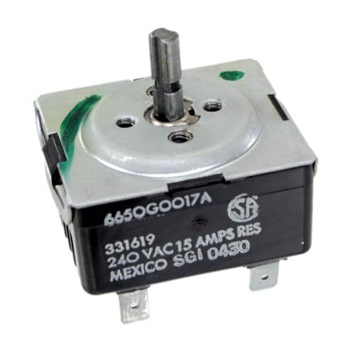 GE Part# 331619 Surface Burner Infinite Switch (OEM)