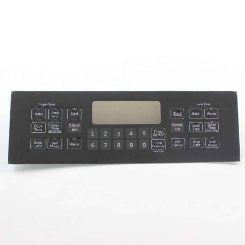 GE Part# WB07X21006 Control Panel Touchpad Overlay (OEM) T012, Black