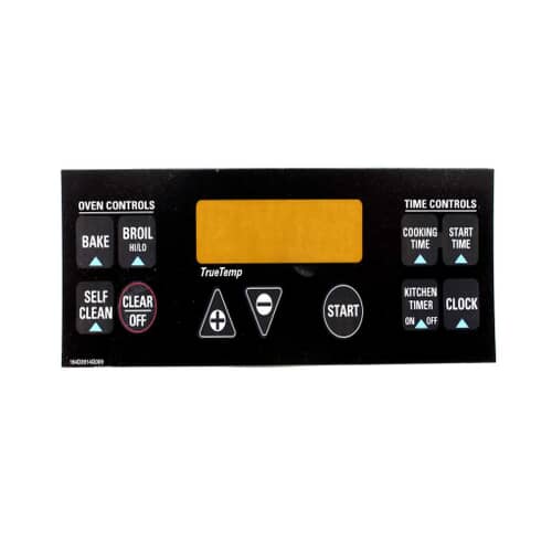 GE Part# WB27T10456 Faceplate Graphics Assembly (OEM)