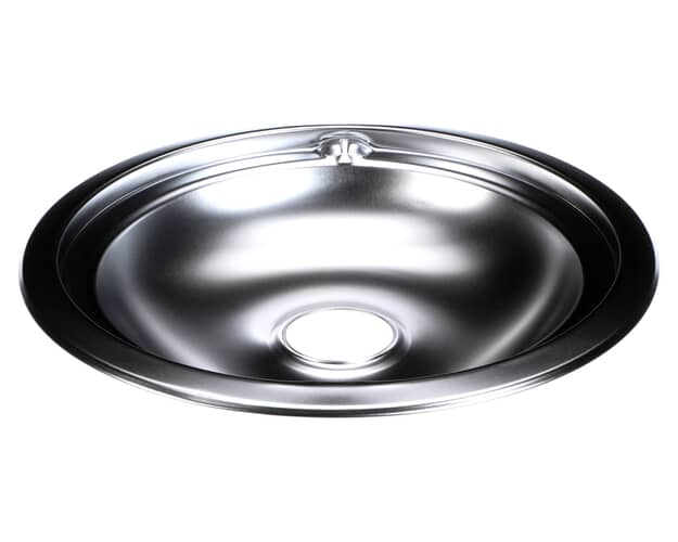 GE Part# WB31K10266 Burner Drip Bowl (OEM) 8 in, Chrome