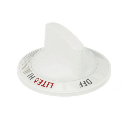 GE Cooking Product Burner Control Knob (White) WB3K5296