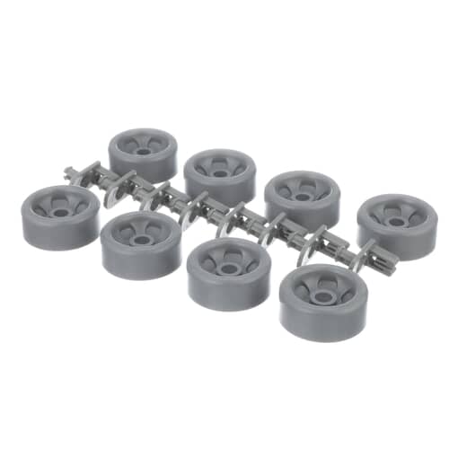 GE PDW8200J01WW Lower Dishrack Roller and Axle Kit - 8 Pack Genuine OEM