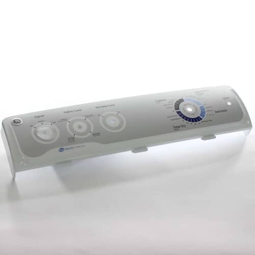 GE Part# WE19X21074 Control Panel Shell-Backsplash Graphic Assembly - White (OEM)