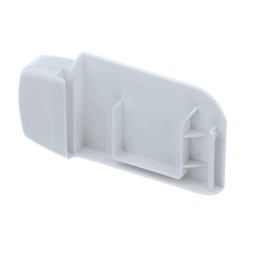 GE Part# WR02X10792 Door Shelf End Cap (OEM) Left