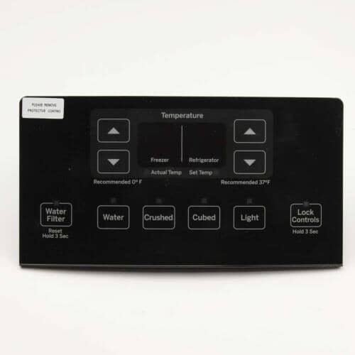 GE User Interface Control Panel Assembly (Black) WR55X23236