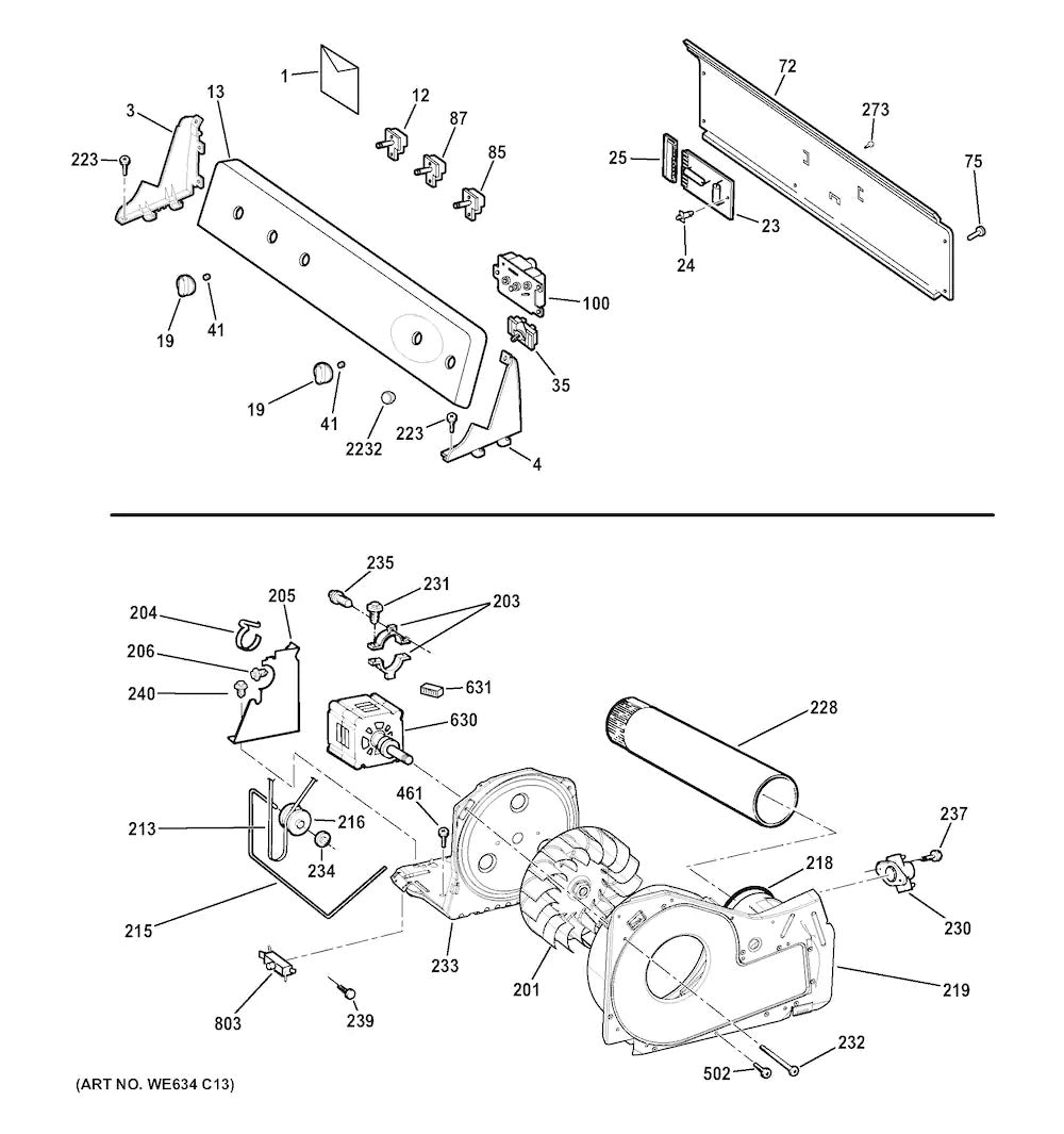 GE Idler Pulley (Yellow) WE12X83