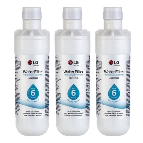 LG ADQ75795105 LT1000P Refrigerator Water Filter Pack of 3