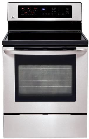 LG LRE30453ST 30 Inch Freestanding Electric Range with 5 Radiant Elements, 5.6 cu. ft. Convection Oven, IntuiTouch Control System and Storage Drawer: Stainless Steel