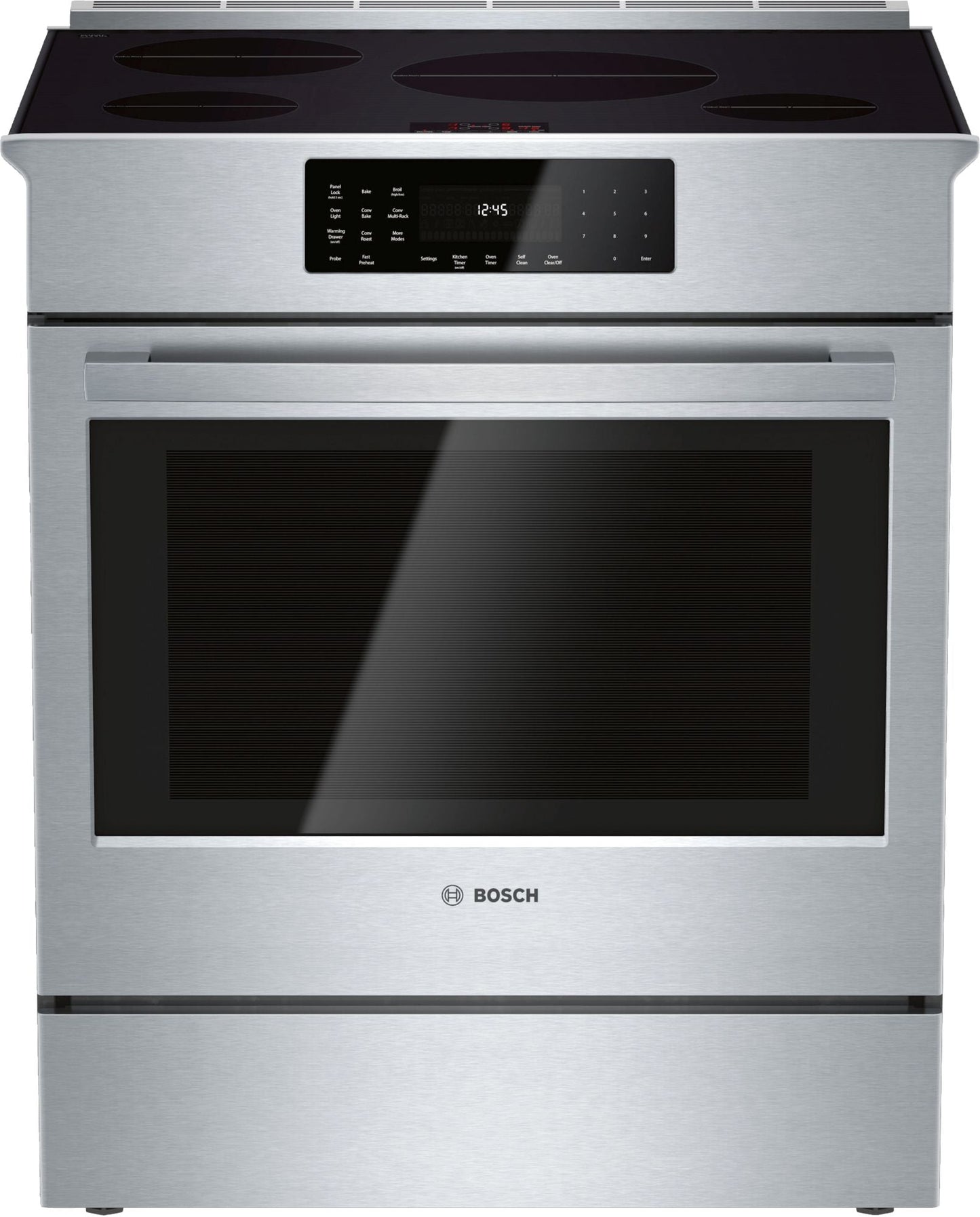Bosch HII8055U/02 800 Series Induction Slide-In Range 30'' Stainless Steel