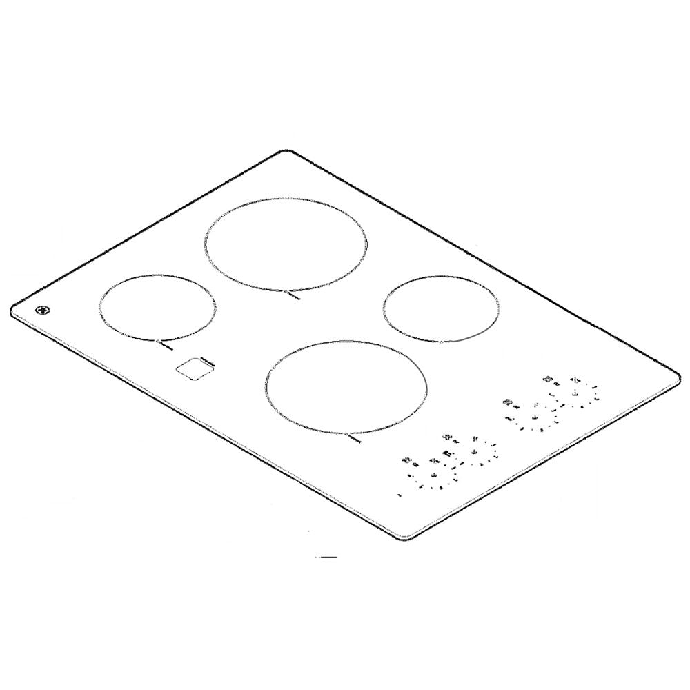 GE Maintop Glass & Frame A - WB62X24097
