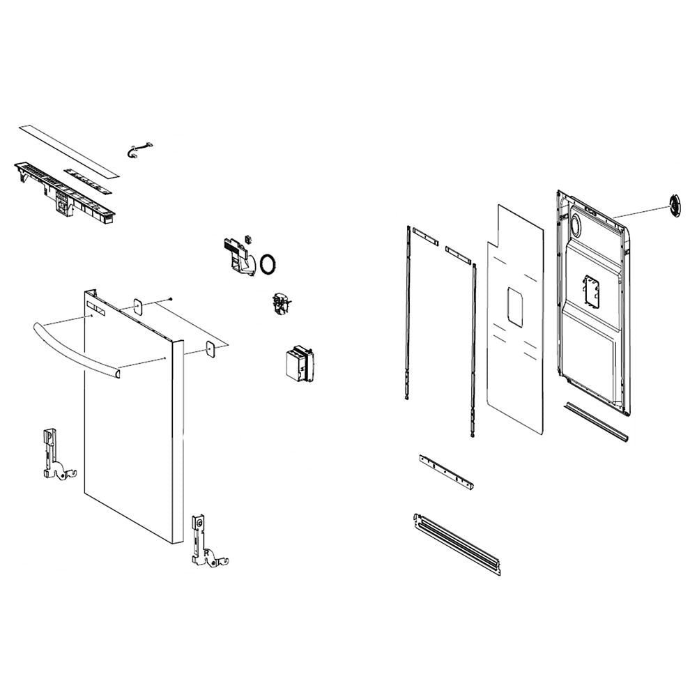 Samsung Part# DD82-01374B Door Assembly - Genuine OEM