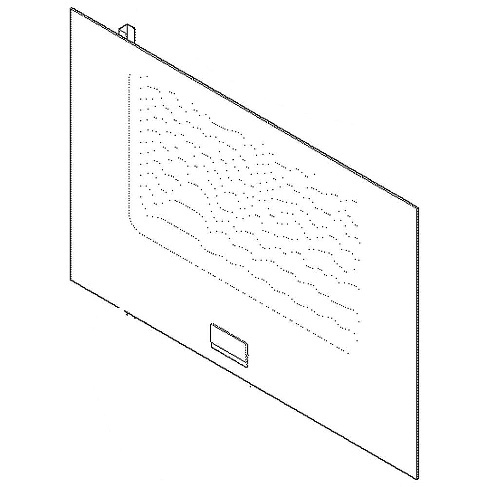 Electrolux Range Oven Door Outer Panel Assembly (White) - 316566400