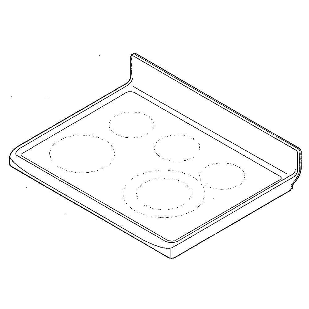 Electrolux Range Main Top Assembly (Black) - 5304490176