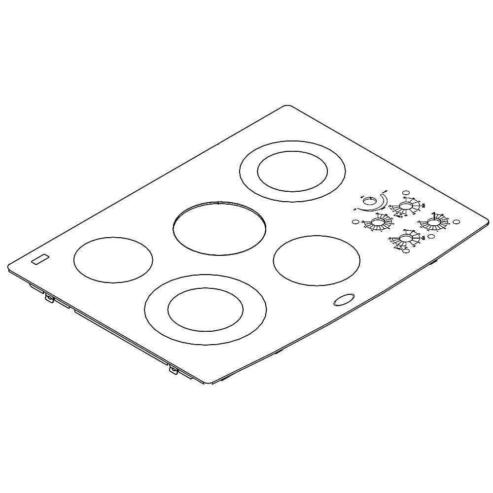 Whirlpool Oven and Cooktop Glass Cooktop - Black W10239873