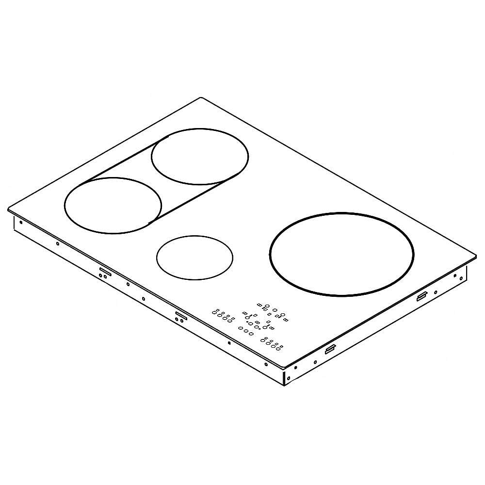 Whirlpool Oven and Cooktop Glass Maintop Assembly W10396546