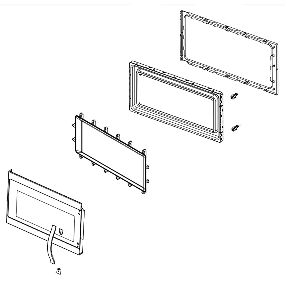 Whirlpool Microwave Door Assembly (Stainless) W10629794