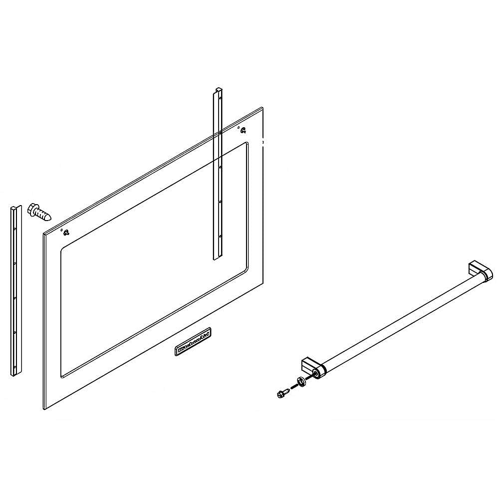 Whirlpool Part# W11156497 Door Glass (OEM)