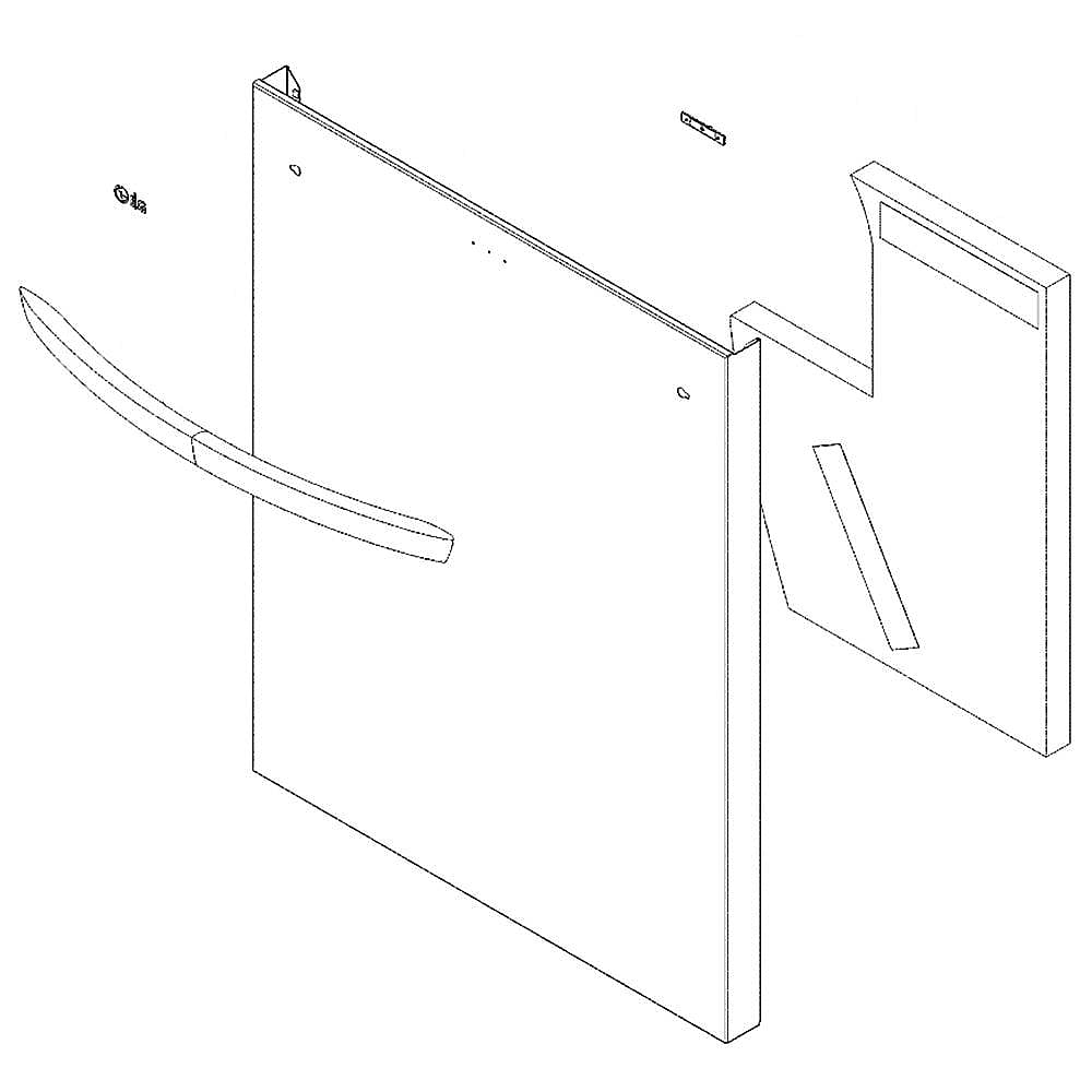 LG Part# ACQ88048202 Outer Front Panel Cover - Stainless (OEM)