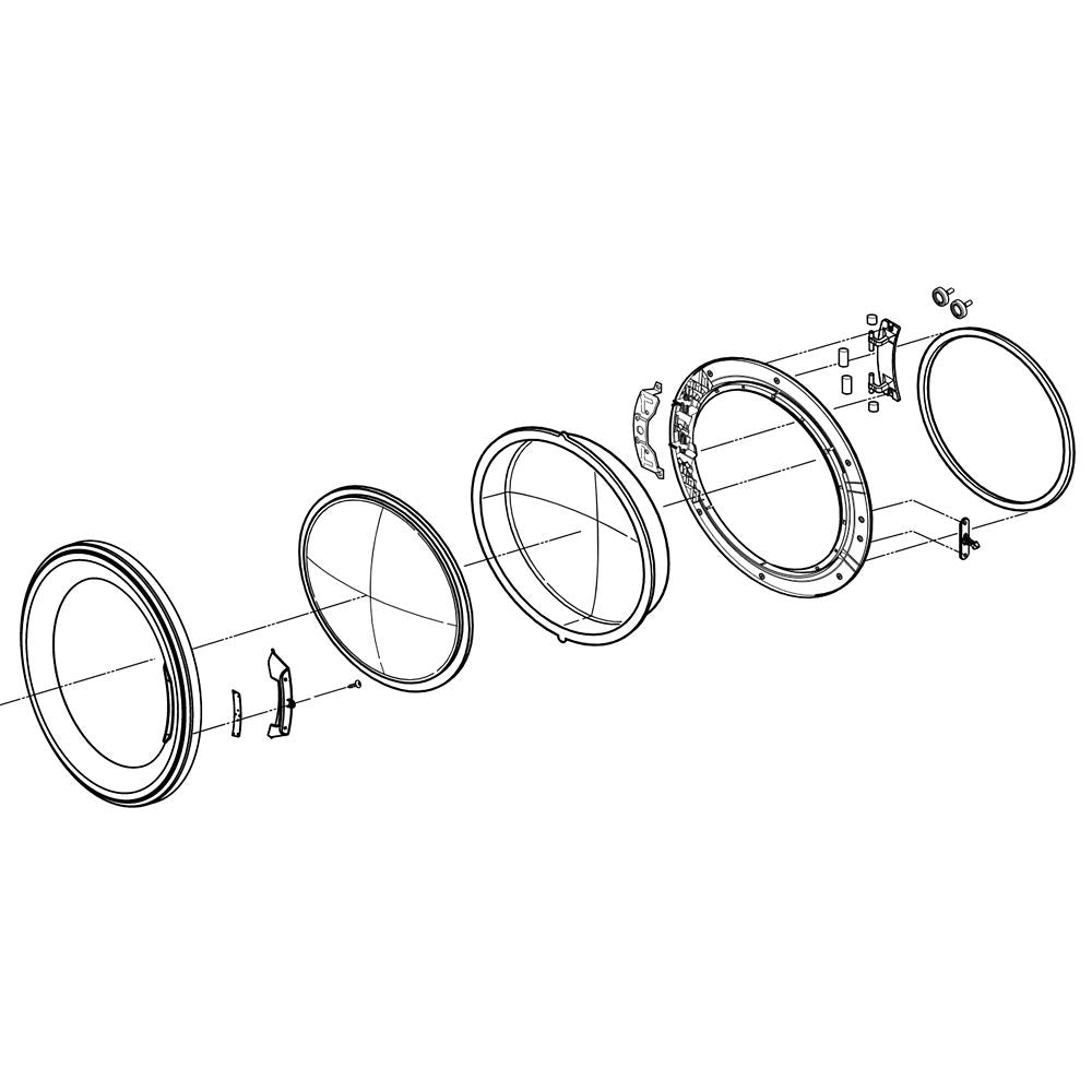 LG Part# ADC72301113 Door Assembly - Genuine OEM