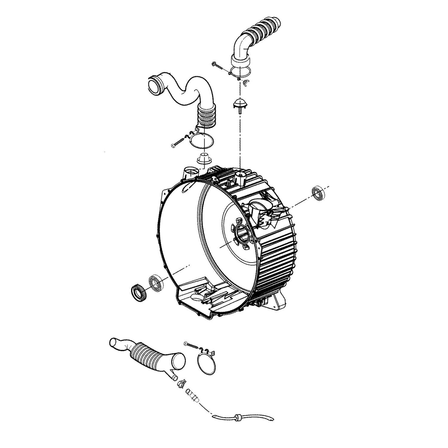LG Part# AJQ74174201 Outer Tub Assembly - Genuine OEM