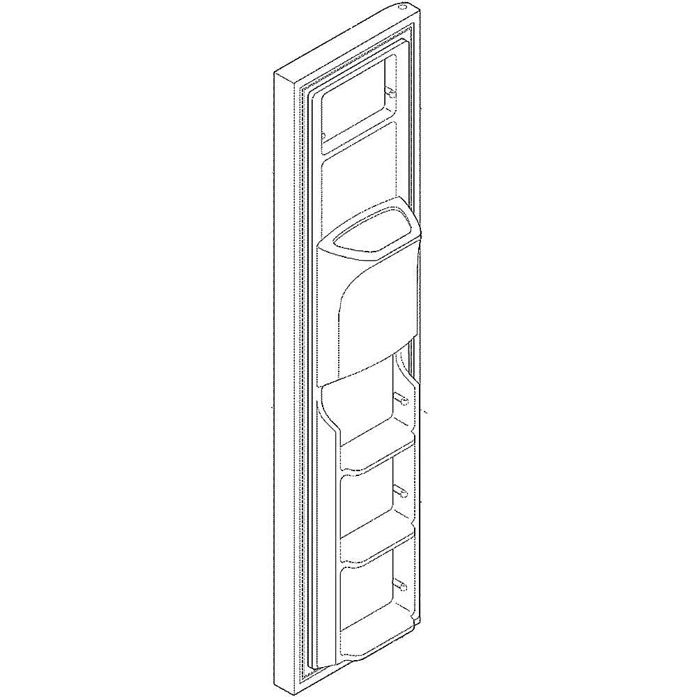 Electrolux Refrigerator Freezer Door Assembly (Stainless) - 242178014