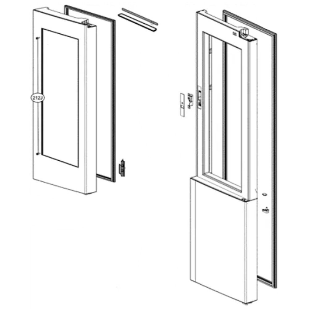 LG Part# ADD74296513 Door Panel Assembly - Genuine OEM