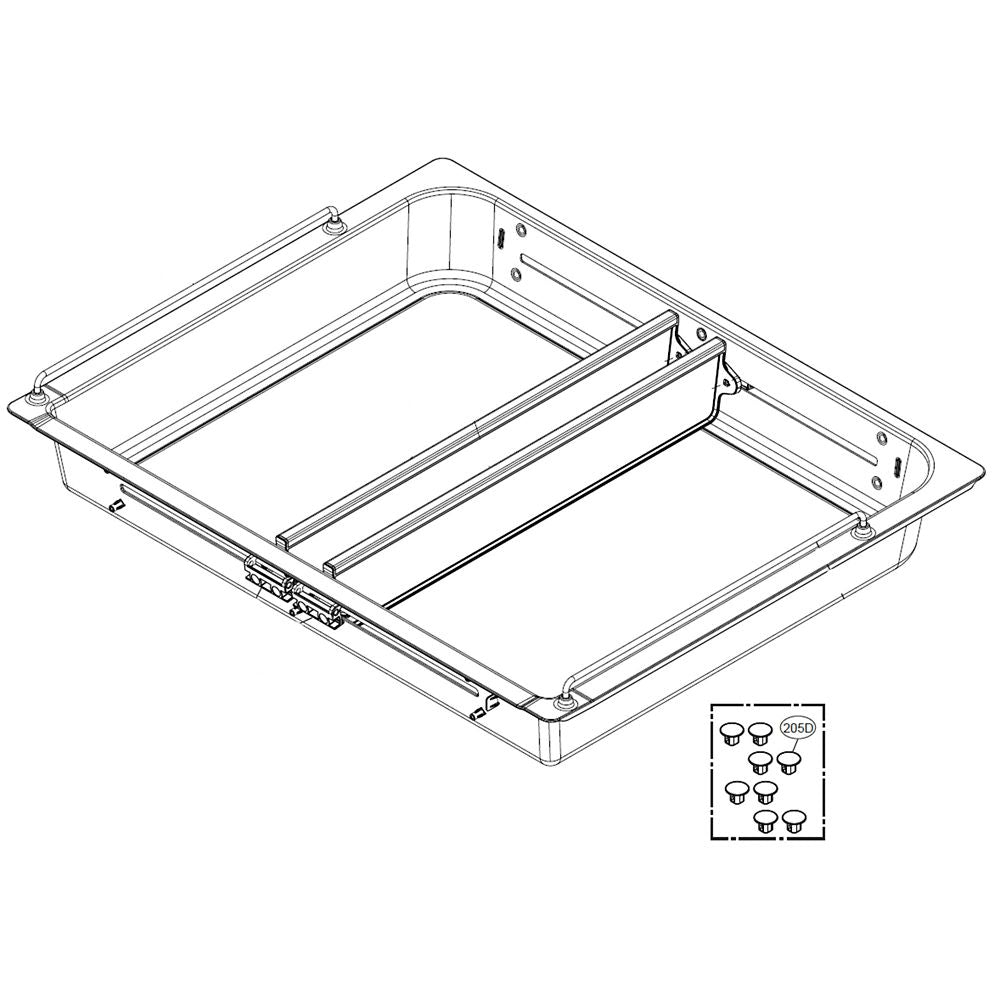 LG Part# AJP73334505 Drawer Tray Assembly - Genuine OEM